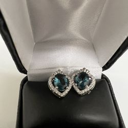 Silver Heart Shaped Earrings