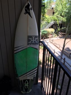 5'10" Raynor surf board