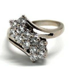 Ladies Diamond/14K White Gold Fashion Ring