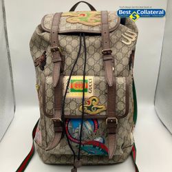 Gucci Courrier Soft GG Supreme Drawstring Backpack
