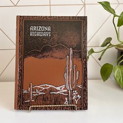 Vintage Arizona Highways Magazine Leather Bound Book (1988)