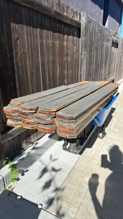 Redwood fence boards