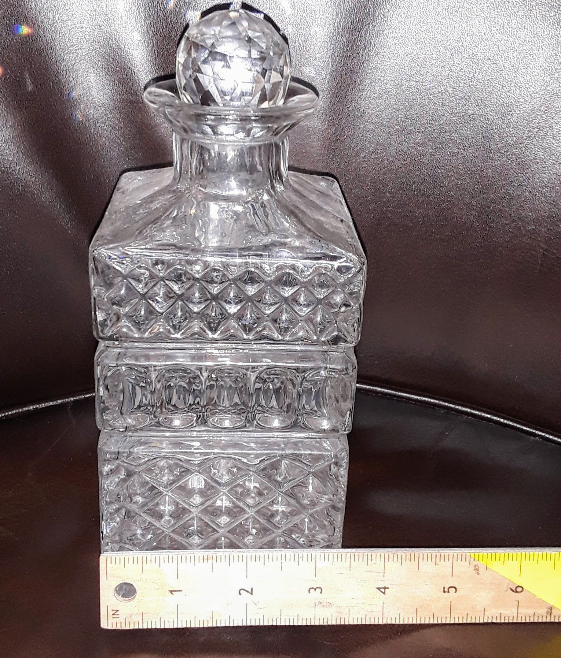 Vintage Chrystal Square Liquor Decanter
