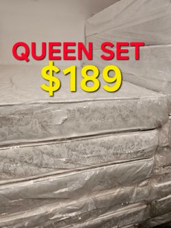 New  !! QUEEN SET $189 !! ** MATTRESS AND BOX SPRING