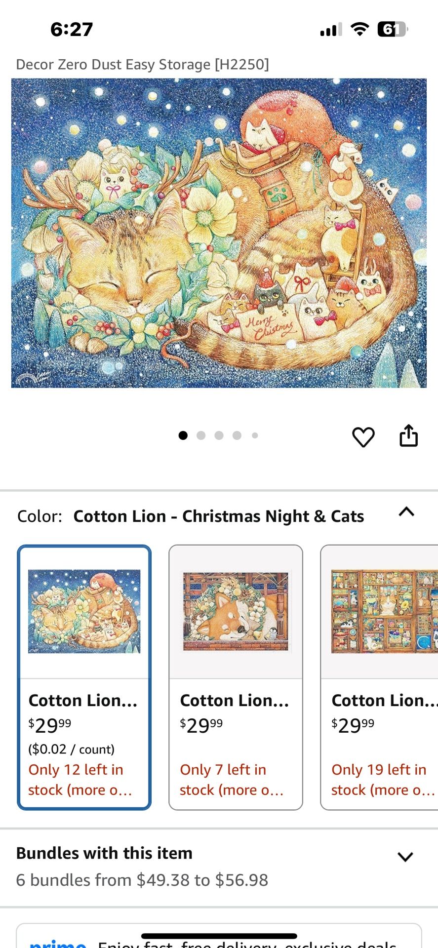 1200 Pcs PuzzleCHRISTMAS NIGHT AND CATS