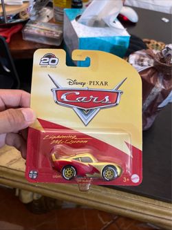 Mattel Disney Pixar Cars 20th Anniversary Lightning McQueen 1:55 Gold/Red Metal