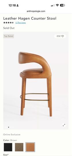 Leather Hagen Counter Stool