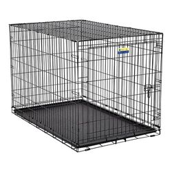 Large Black Wire Dog Crate with Tray