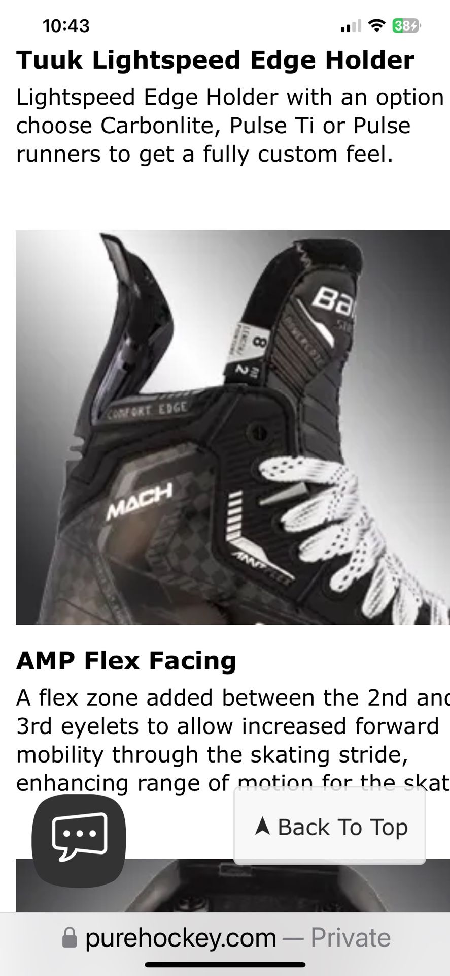 Bauer Supreme Mach Senior Skate
