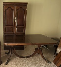 Vintage dining table with inserts