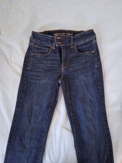 American eagle kick boot blue wash flare jeans