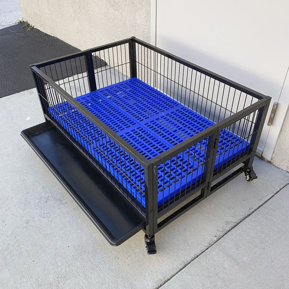 Brand New $100 Dog Whelping Pen 41” Cage Kennel with Plastic Tray & Floor Grid 41x29x15”