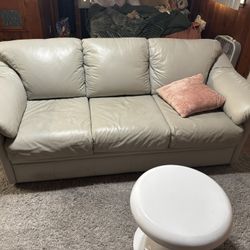 Faux Leather Couch 