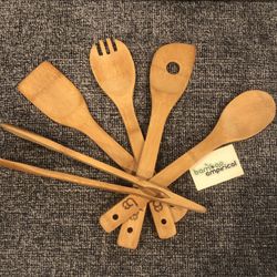 Wooden Bamboo Utensil Set (6)