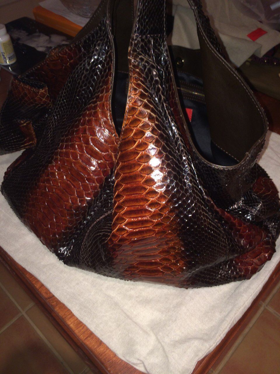 RARE Runway Snakeskin (Python) Shoulder Bag By Valentino