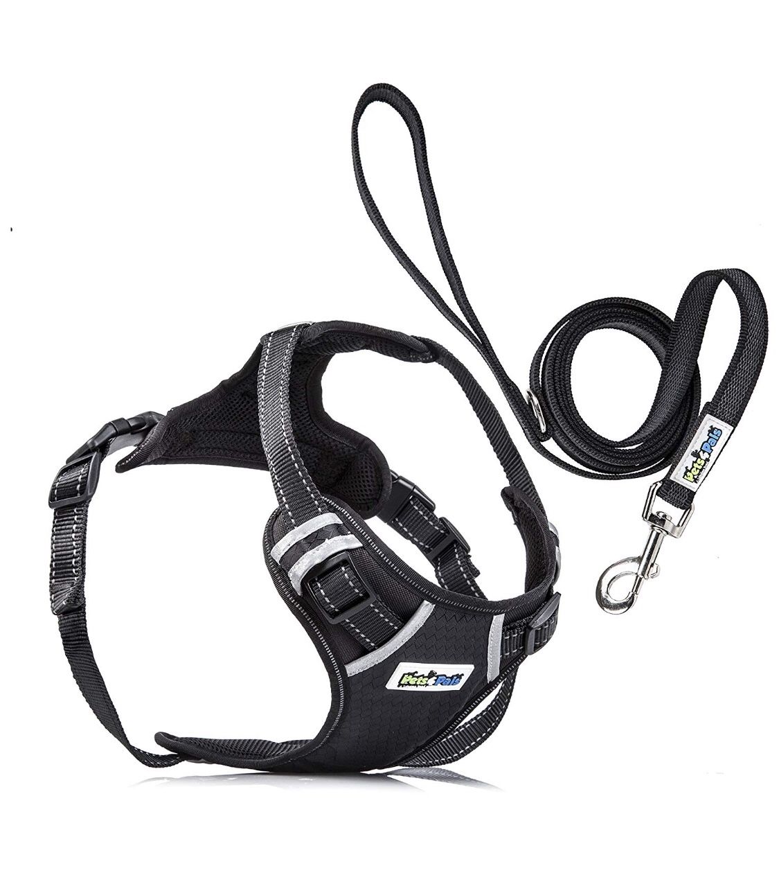 2 of pets4pals Adjustable No Pull Reflective Harness Handle, D-Ring Leash Medium Sized New in the bag! Retail price is $18 each