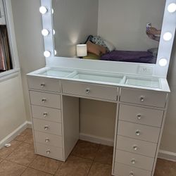 Makeup Vainty With Glass Top PRICE IS FIRM
