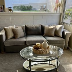 8 ft Bernhardt Sofa with Coffee Table