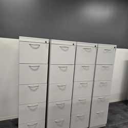 Metal File Cabinet With Key Letter Size By Herman Miller 