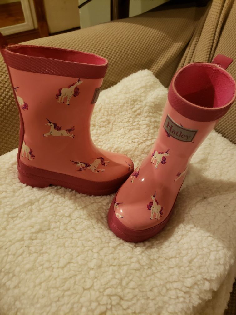 Hatley Unicorn toddler rain boots Size 8