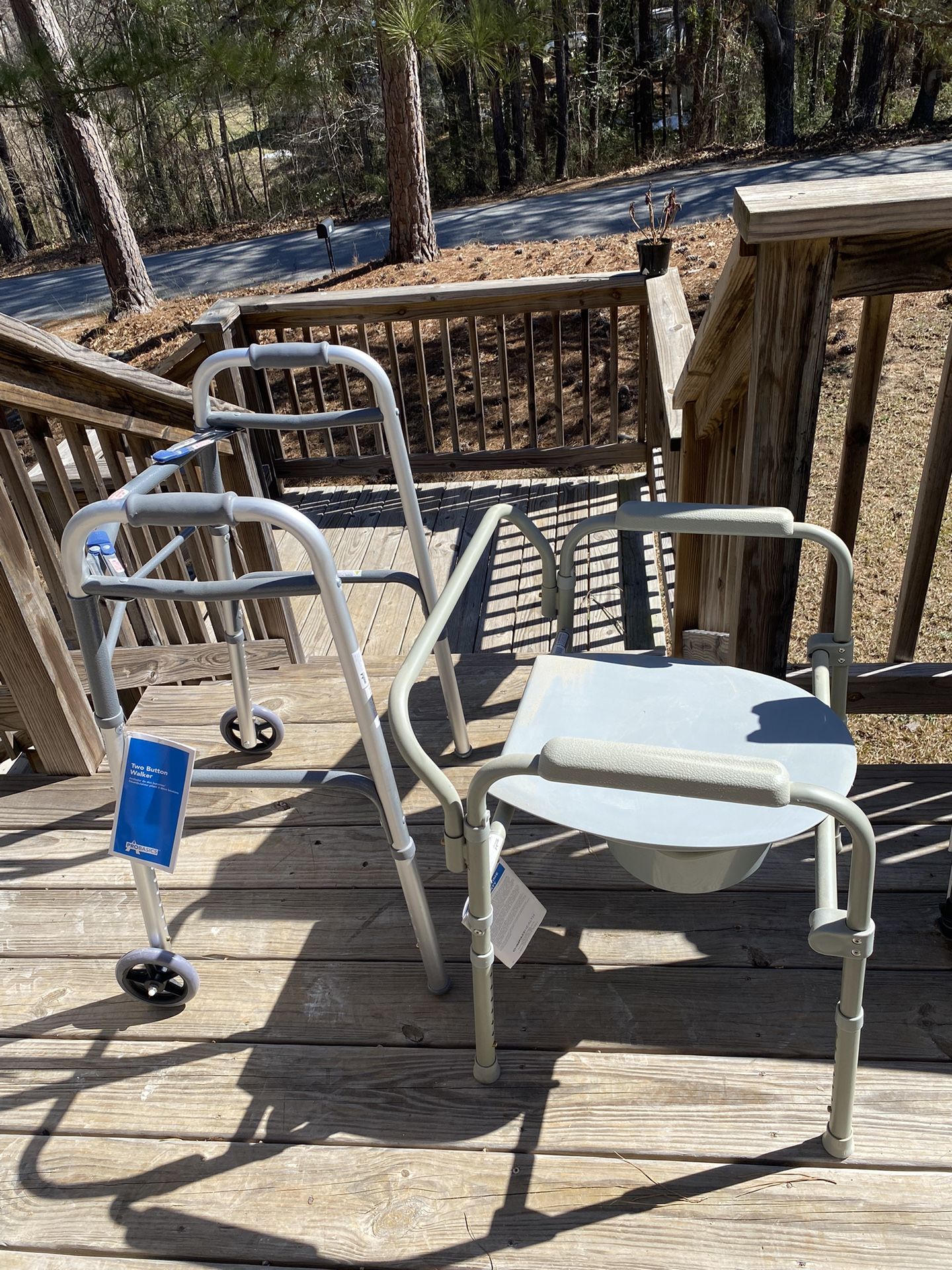 Walker And Folding Commode