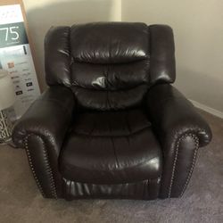 Faux Leather Recliner 