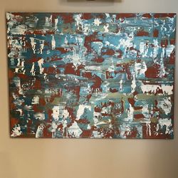 Hand Painted Acrylic Abstract Painting 
