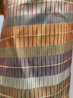 10+ yards of Unique Silk Designer Fabric - Vintage Colorful Artsy Whimsy