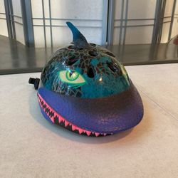 Raskullz Blue Shark Kids Helmet Red Teeth Version
