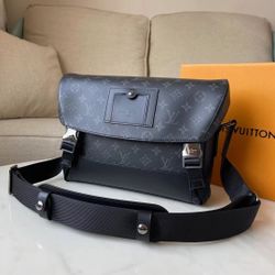 Louis Vuitton Shoulder Bag Monogram Eclipse Messenger Voyage PM Mens Used 