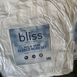 Bliss His And Hers Fleece Robe Set 