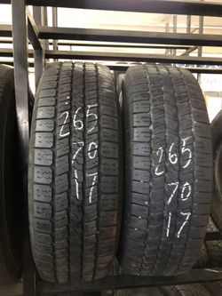 265/70/17 used tires 265-70-17 llantas usadas