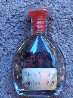 Bottle of Jordan river holy water