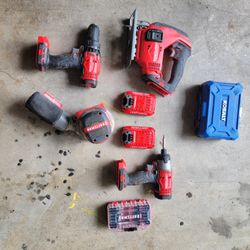 Craftsman V20 Cordless Power Tools With Bag And 2 Batteries 