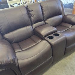 3pc Set In Black Or Brown Recliners 