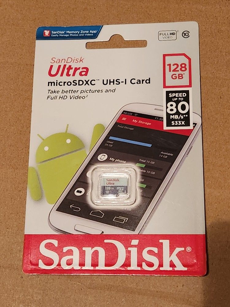 SanDisk 128 Gb Micro SD Card for Sale in Westminster, CA OfferUp