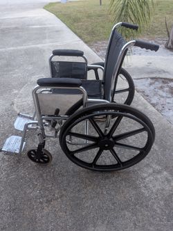 Medline Collapsible Wheelchair, Folds Flat w/ Footrests