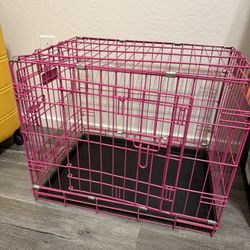 Small Pink Dog Crate