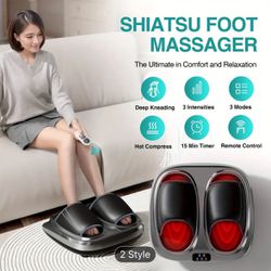 1pc 3D Shiatsu Foot Massager For Circulation And Relax, Foot Massager Machine With Deep-Kneading And Heat, Help For Relax, Calf Massager, Ideal Gift F