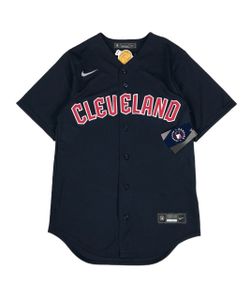 Nike Cleveland Indians Guardians Jersey Mens Small S Blue Connect Limited Script