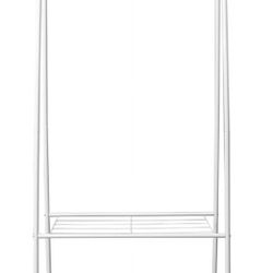 2-Tier Metal Garment Rack Storage Shelf Clothes , Shoes Sturdy