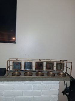 5 candle mirrored candle holder