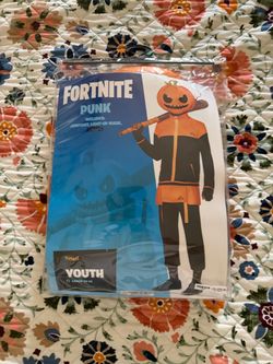 fortnite punk includes jumpsuit,light-up mask youth large 12-14