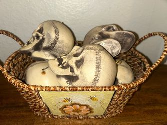 Vintage 1970’s Randotti Molded Skull Ornaments Disney Haunted Mansion