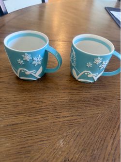 2007 Starbucks Holiday Mugs (2)