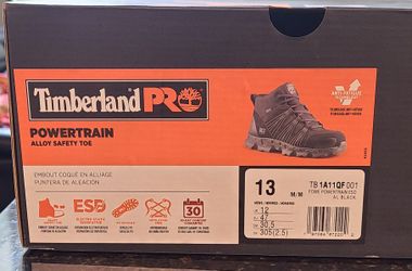 Size 13 Timberland PRO Men's Powertrain Alloy Toe Mid Work Boot