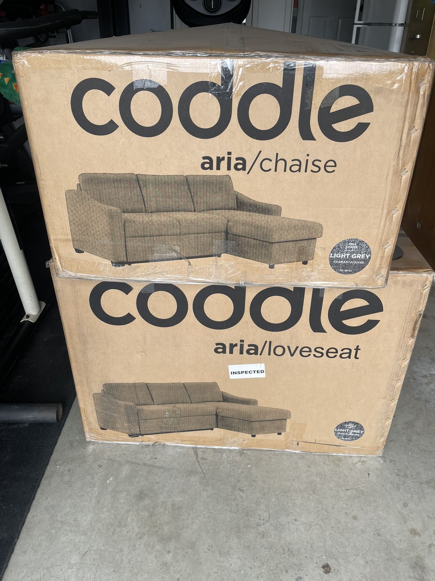 Coddle Aria Fabric Sleeper Sofa with Reversible Chaise and Storage, Gray