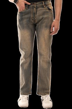 Men's Rhinestone Studded Jeans – Light Tint, Blue, Light Blue, Jet Black, Sizes 28-38, Halloween
