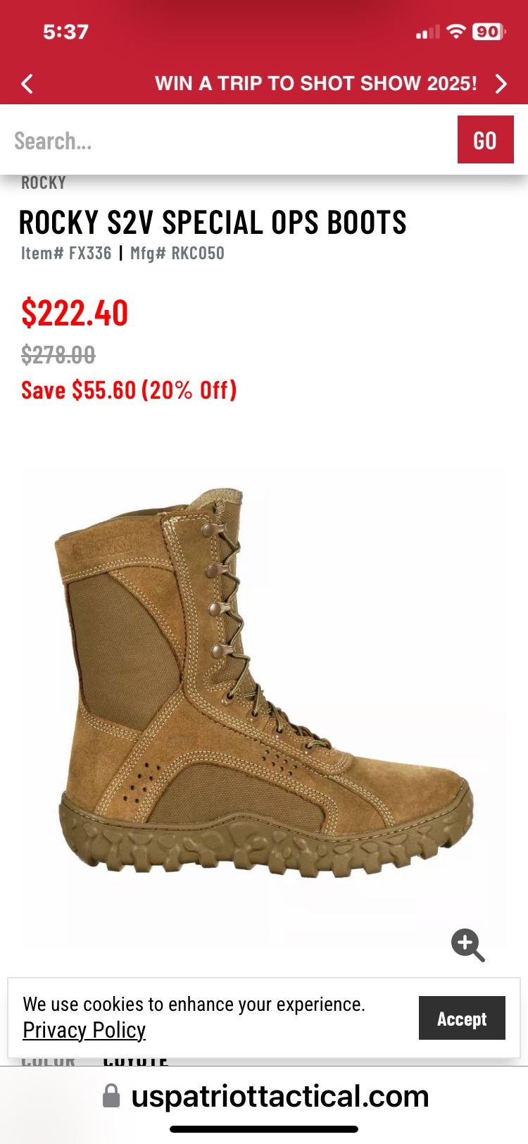 Brand new Rocky S2V “Special Ops” Military Tactical Boots