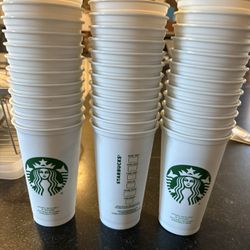 36 Plastic Reusable Starbucks Cups-no Lids